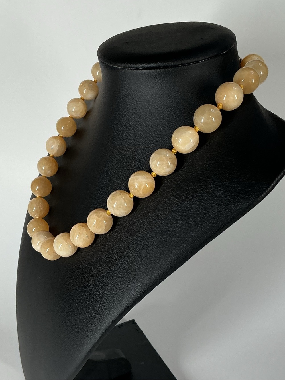 Cream Beaded Statement Necklace - Women's Jewelry - Picture 8 of 11
